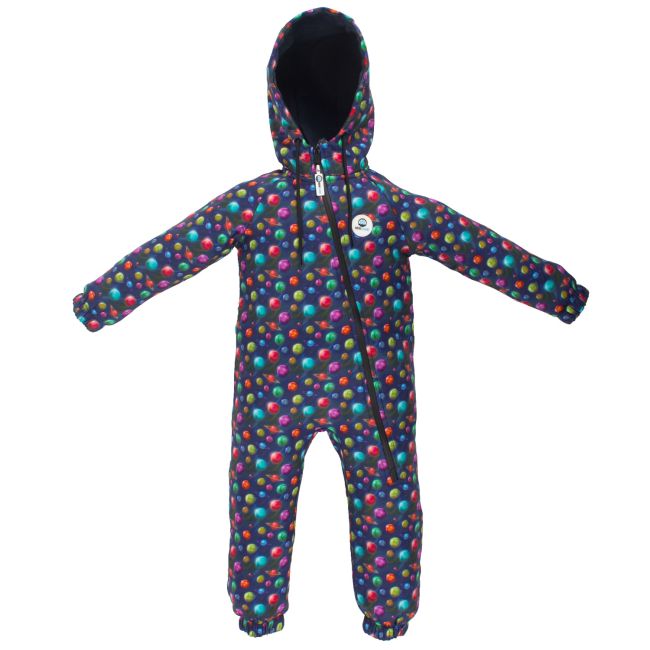 Salopeta impermeabila pentru copii Kidscare, cu protectie la vant si apa cu imprimeu Planete - marime 92 SUPKCSI506_Planete-92