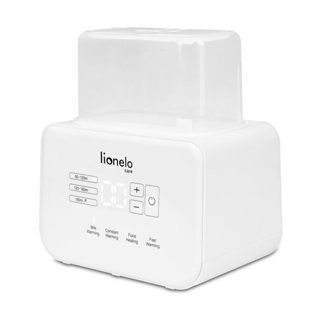 Lionelo - Incalzitor biberoane ThermUp Double, 2 biberoane, 3 - 5 min, Temperatura constanta pana la 24 h, Sterilizare, Dezghetare, Fara BPA, Alb BYNLOC-THERMUP-DOUBLE_WHITE
