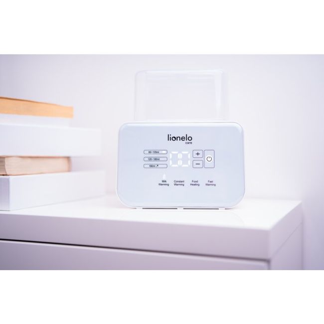 Lionelo - Incalzitor biberoane ThermUp Double, 2 biberoane, 3 - 5 min, Temperatura constanta pana la 24 h, Sterilizare, Dezghetare, Fara BPA, Alb BYNLOC-THERMUP-DOUBLE_WHITE