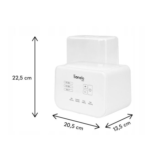 Lionelo - Incalzitor biberoane ThermUp Double, 2 biberoane, 3 - 5 min, Temperatura constanta pana la 24 h, Sterilizare, Dezghetare, Fara BPA, Alb BYNLOC-THERMUP-DOUBLE_WHITE