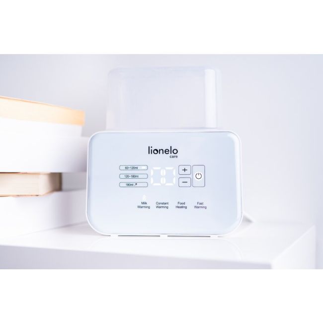 Lionelo - Incalzitor biberoane ThermUp Double, 2 biberoane, 3 - 5 min, Temperatura constanta pana la 24 h, Sterilizare, Dezghetare, Fara BPA, Alb BYNLOC-THERMUP-DOUBLE_WHITE
