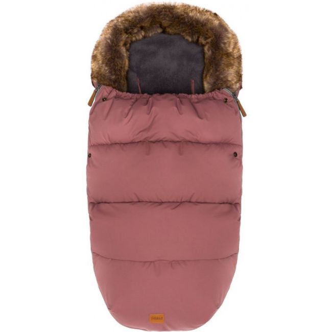 Sac de iarna cu guler blanita detasabil, pentru carucior, Roz pudra, 100x50 cm, Fillikid KRS4880-12