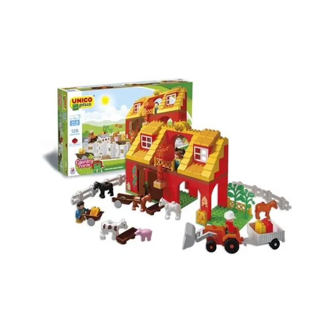 Joc de construit Unico Country Farm 126 piese Hausmann KRS711808_8557