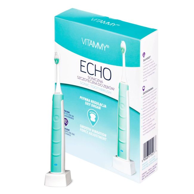 Periuta de dinti electrica VITAMMY Echo, 31000 vibratii/min, pentru adulti, Turcoaz BITvitammyecho
