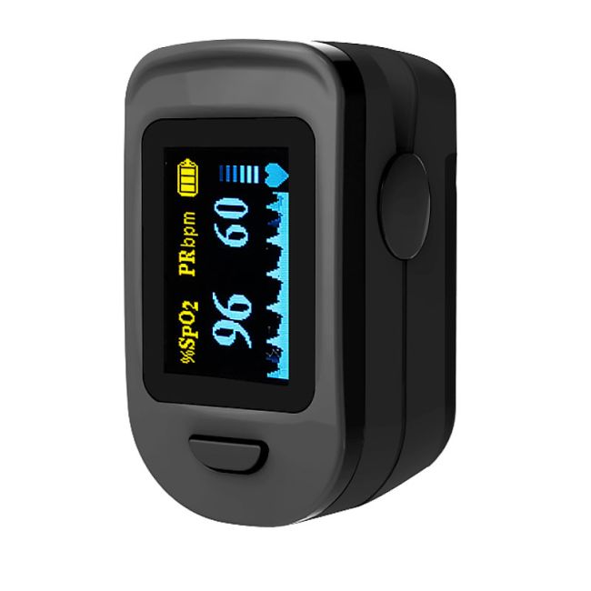 Pulsoximetru RedLine FS20C, negru,  indica nivelul de saturatie a oxigenului, masoara rata pulsului BITredlinefs20cn