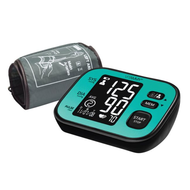 Tensiometru electronic de brat VITAMMY Super Cosmo, manseta 22-42 cm, Negru/Eucalipt BITsupercosmoeucalipt