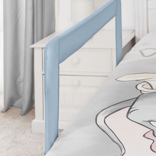 Bariera protectie anticadere pat copii, lungime 100 cm, albastru-gri, Reer Sleep'n Keep 45101