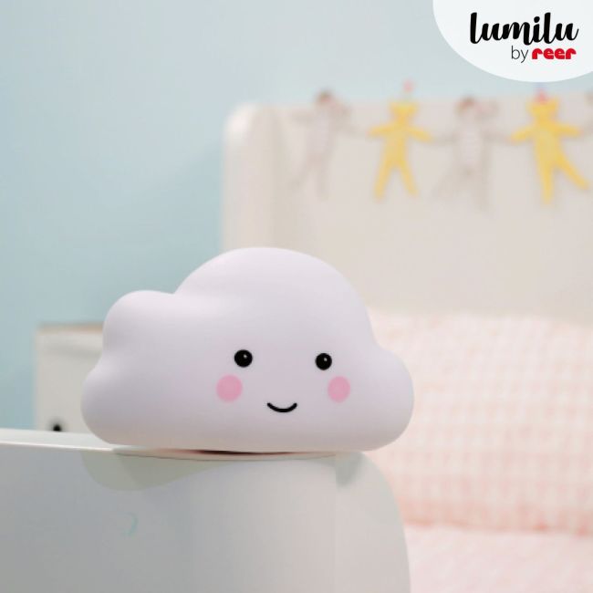Lampa de veghe cu LED, cu oprire cronometrata, forma nor, alba, Lumilu Sweet Dreams Cloud, Reer 52250