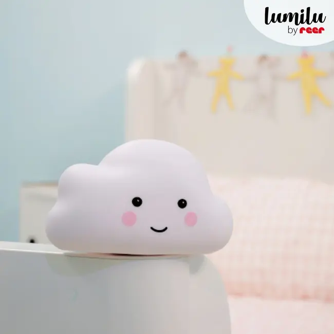 Lampa de veghe cu LED, cu oprire cronometrata, forma nor, alba, Lumilu Sweet Dreams Cloud, Reer 52250