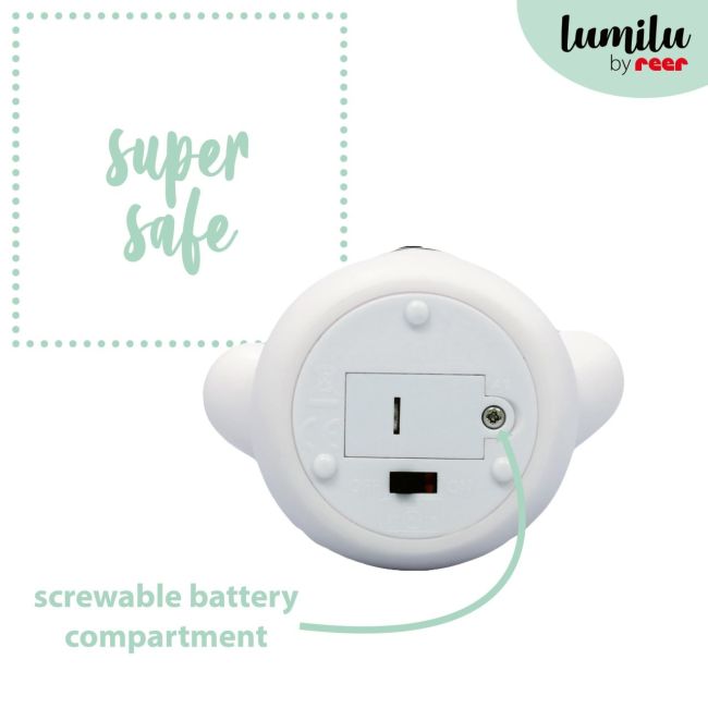 Lampa de veghe cu LED, forma ursulet, alba, Lumilu Mini Zoo Bear, Reer 52330