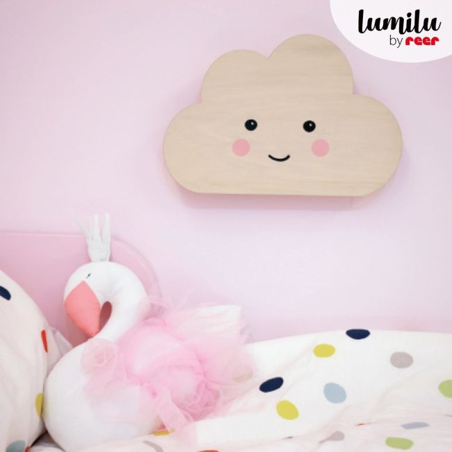 Lampa de veghe de perete, cu led, lumina reglabila si oprire cronometrata, forma nor, Lumilu Silhouette Cloud, Reer 52167