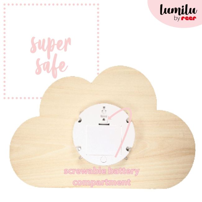 Lampa de veghe de perete, cu led, lumina reglabila si oprire cronometrata, forma nor, Lumilu Silhouette Cloud, Reer 52167