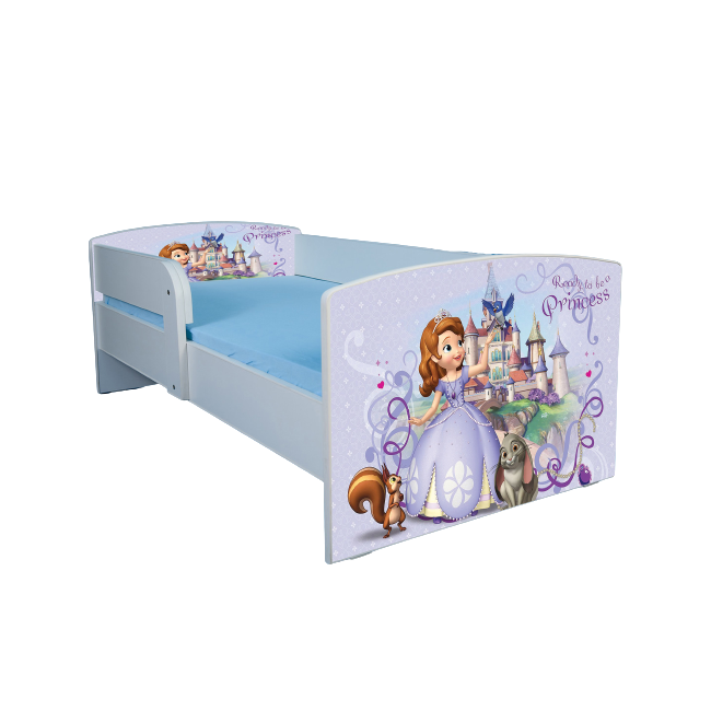Patut Printesa Sofia 140x70 Cu Sertar ?si Saltea SafeNest Ptv1793