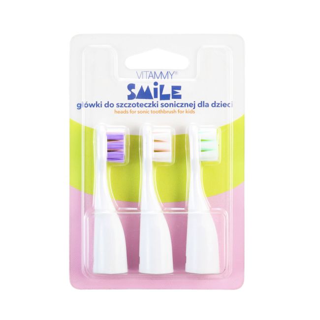 Set 3 rezerve periuta de dinti VITAMMY Smile TH1804-3, Set II, roz BITsmileset2