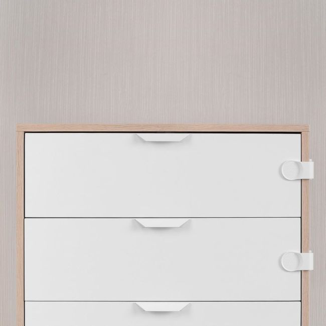 Set 3 sigurante pentru blocare sertare si usi de dulapuri REER 71080