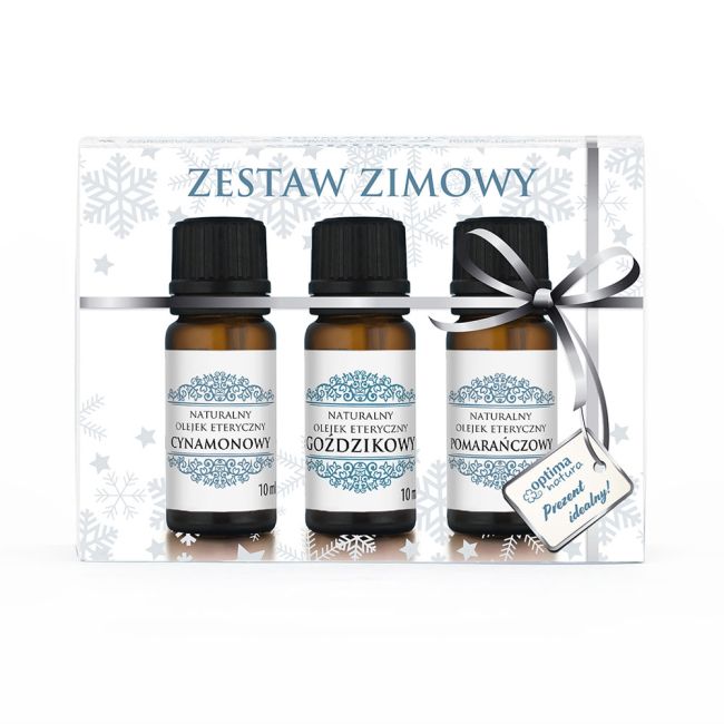 Set uleiuri esentiale Winter, Optima Natura, 3 buc x 10 ml, pentru vreme rece BITsetwinter