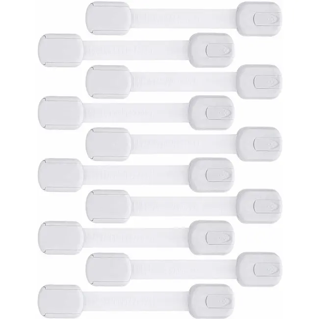 Set 10 Sisteme de siguranta multifunctionale reglabile 19 cm Bambinice BN045 BBJBN045_Alb