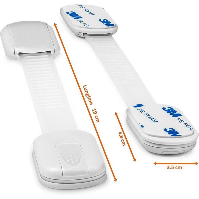 Set 10 Sisteme de siguranta multifunctionale reglabile 19 cm Bambinice BN045 BBJBN045_Alb