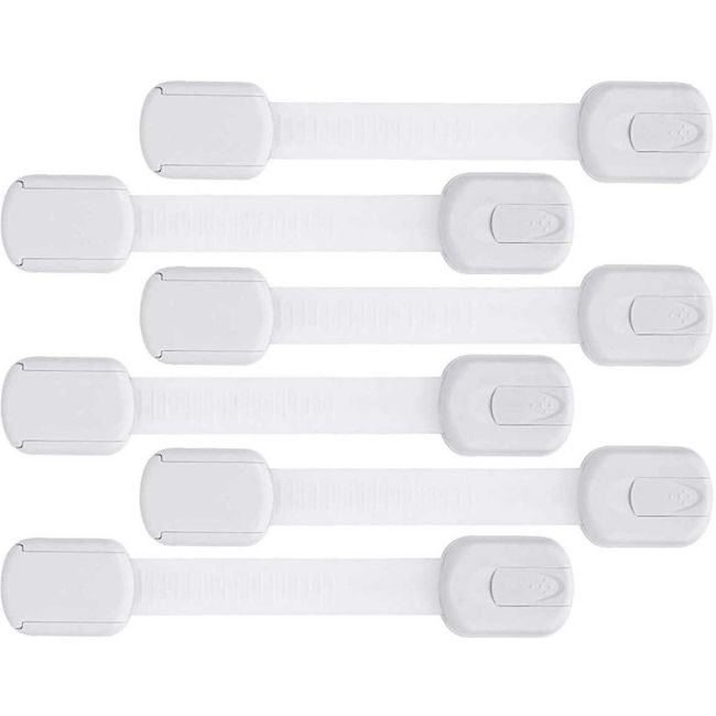 Set 6 Sisteme de siguranta multifunctionale reglabile 19 cm Bambinice BN044 BBJBN044_Alb