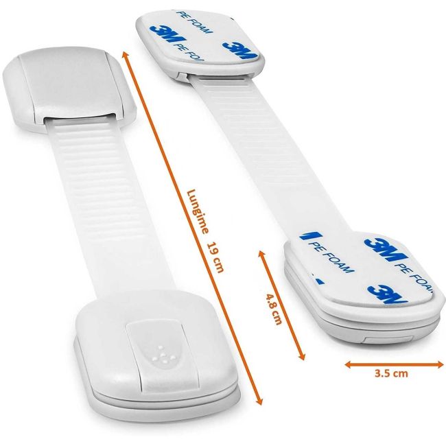 Sistem de siguranta multifunctional reglabil 19 cm, 1 buc Bambinice BN043 BBJBN043_Alb
