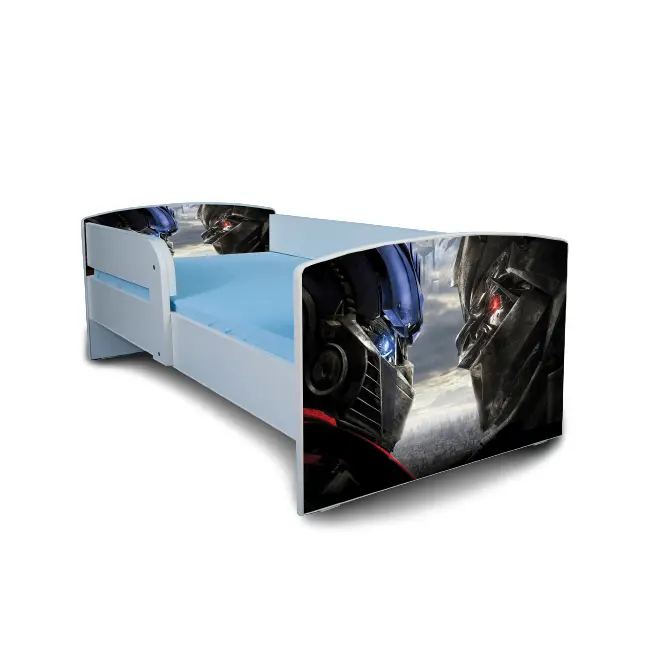 Pat Cu Protectie Detasabila Transformers 160x80 Cu Saltea SafeNest, Fara Sertar Ptv1760