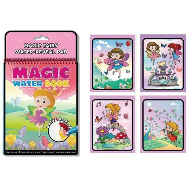 Carte de colorat cu apa Magic Water Book Bambinice BN046 BBJBN046_Zane