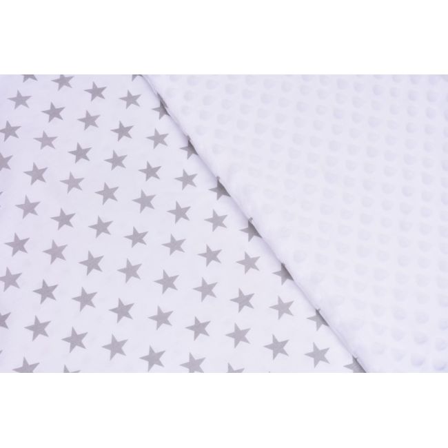 Lenjerie 3 piese patut 120x60 cm model stelute gri si plus alb PFCPF6921