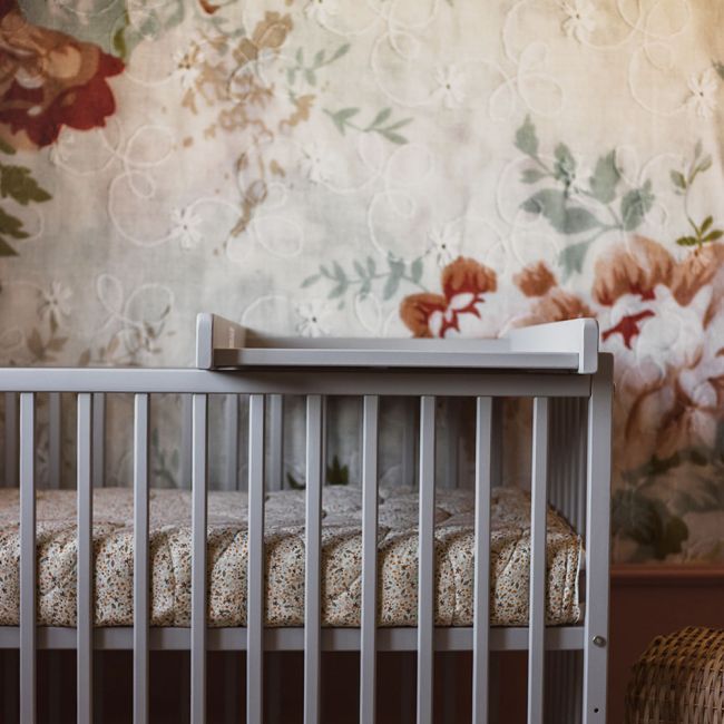 Masa De Infasat Din Lemn, Atasabila La Patut Bebe 120x60 Si 140x70 Cm, Gri, 86 X 51 X 7 Cm Pjbctc_gri