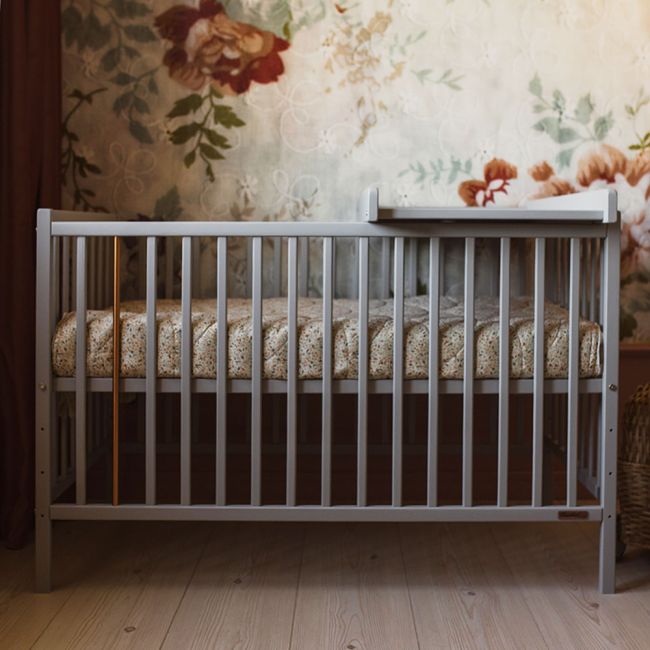 Masa De Infasat Din Lemn, Atasabila La Patut Bebe 120x60 Si 140x70 Cm, Gri, 86 X 51 X 7 Cm Pjbctc_gri