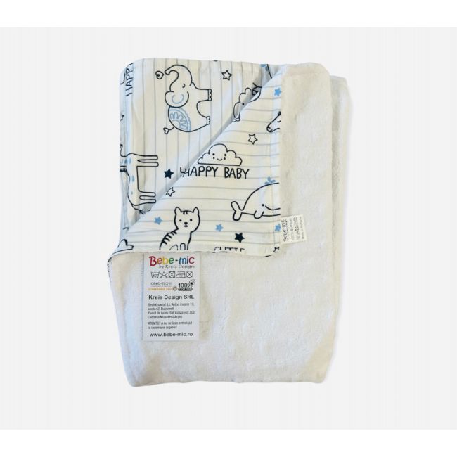 Patura Micky plusat, 100% bumbac ranforce blue, Kreis Design KRS30030-04