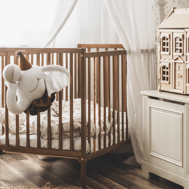 Patut Din Lemn Pentru Bebe, Inaltime Saltea Reglabila, Stardust  Craft Vintage 120a 60 Cm Pjbstardust_vintage
