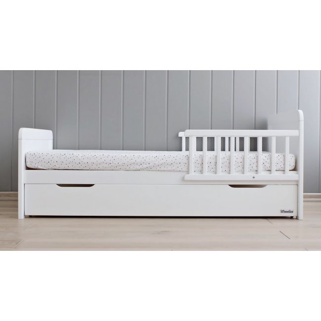 Sertar Depozitare Cu Capac Pentru Patut Copii Woodies 140 A  70 Cm, Alb Pjbsertar_woodiess140