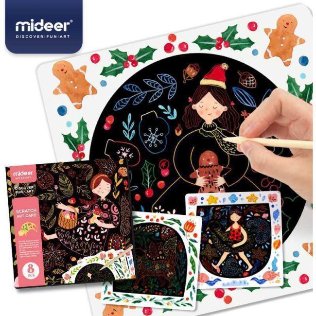 Set Scratch art Happy Time Mideer MD4051 BBJMD4051_Initiala