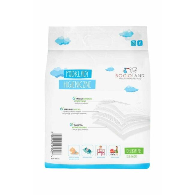 Bocioland - Set aleze impermeabile de unica folosinta, 10 bucati, 40x60 cm BYNBOC0150