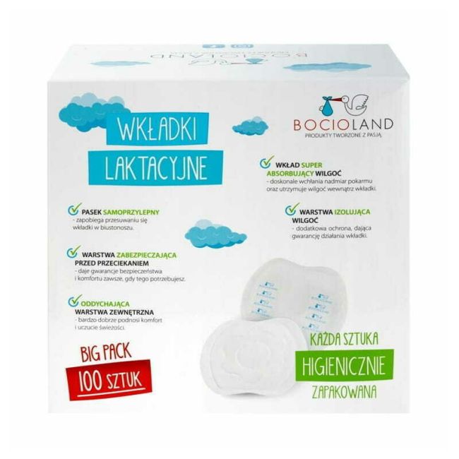 Bocioland - Tampoane pentru san, 100 bucati BYNBOC0156