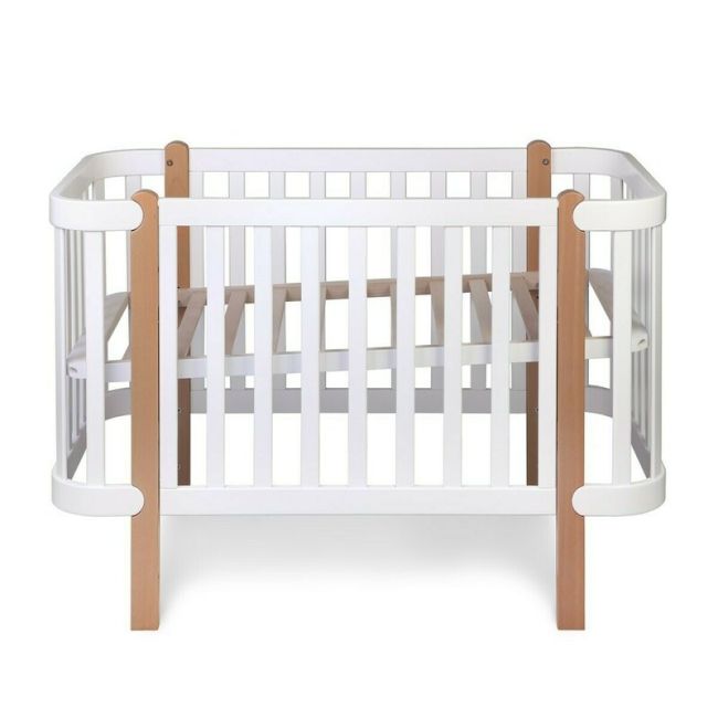 Patut cu laterala culisanta si inclinare unghiulara YappyEtude din lemn de fag, YappyKids, 120x60 cm, Alb BYNYappyEtude_white