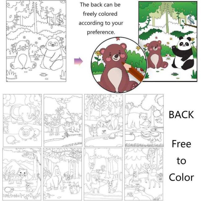Set 9 planse razuibile Scratch ArtCards Bambinice BN047 BBJBN047_Animale