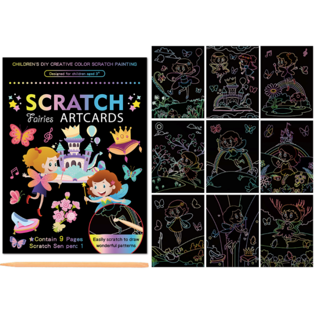 Set 9 planse razuibile Scratch ArtCards Bambinice BN047 BBJBN047_Zane