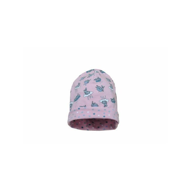 Caciula Bunny Pink, cu bordura, in strat dublu, 41-45 cm KDECDB618BUNP