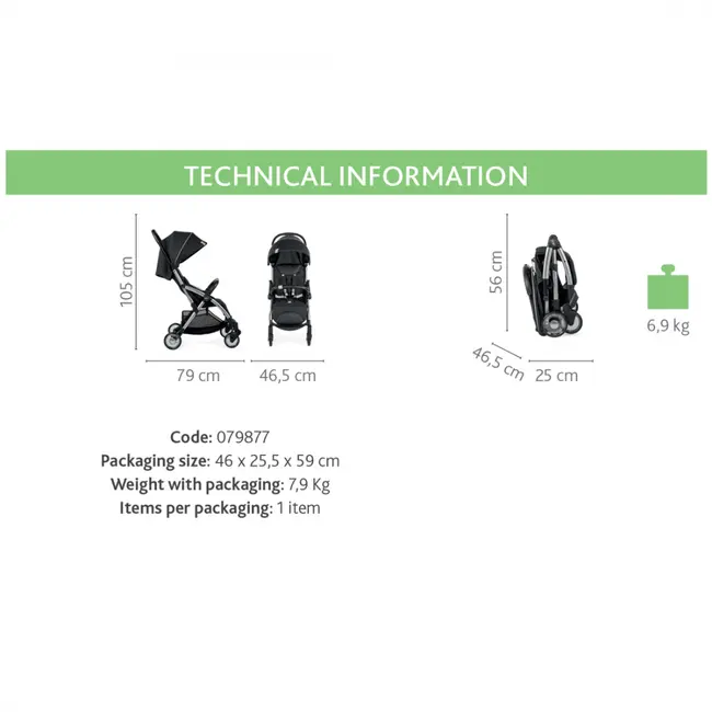 Carucior sport Chicco Goody Plus, GreyMist (Gri), 0luni+ CHC79877-8_GREY MIST