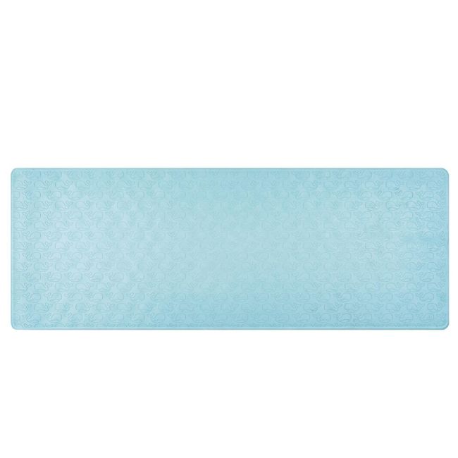 Covoras de baie antialunecare cu ventuze, din cauciuc natural, antibacterian, dreptunghiular, 97 x 36 cm, albastru, MyHappyBath Mat XL, Reer 76033
