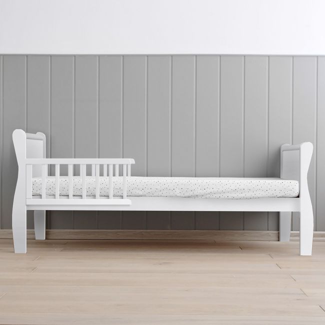 Pat Din Lemn Masiv Pentru Junior Noble Alb 160 A  80 Cm Pjbnoblealbjunior