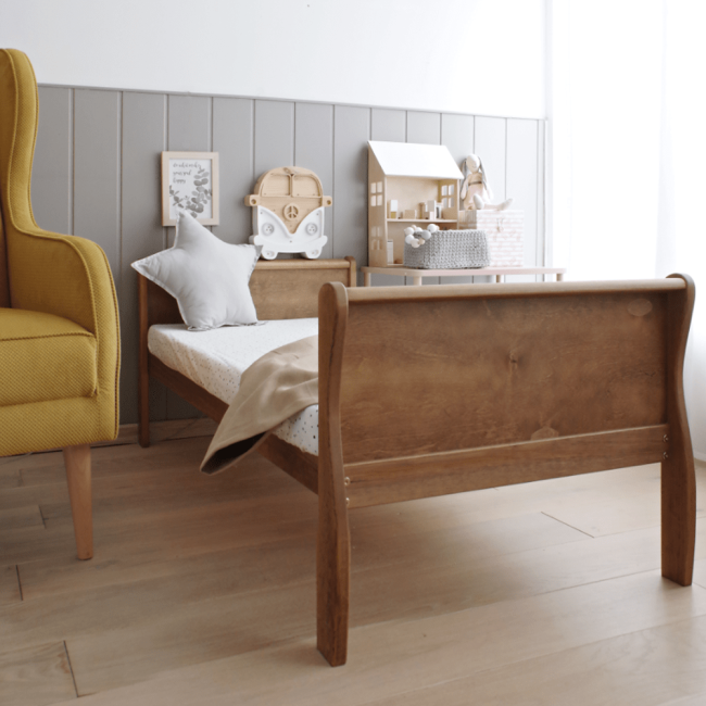 Pat Din Lemn Masiv Pentru Junior Noble Vintage 160 A  80 Cm Pjbnoblevintagejunior