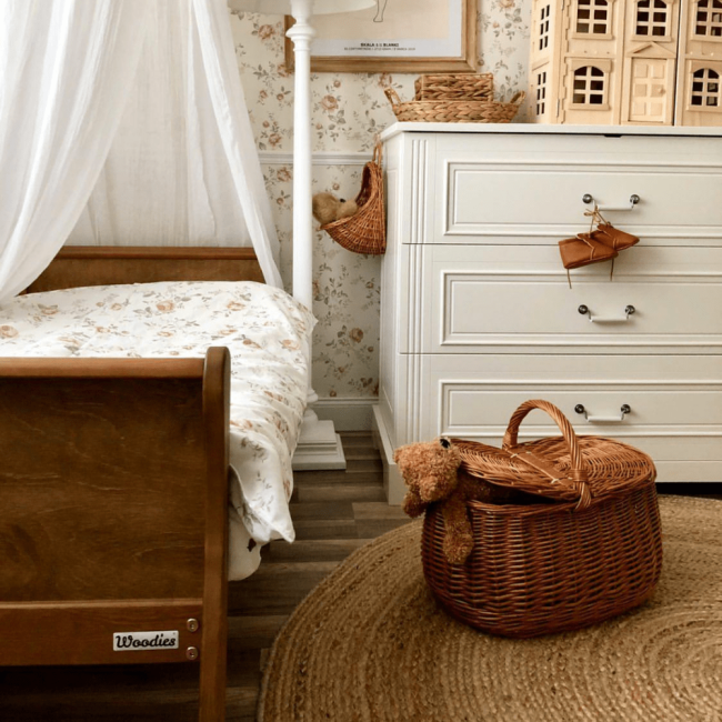 Pat Din Lemn Masiv Pentru Junior Noble Vintage 160 A  80 Cm Pjbnoblevintagejunior