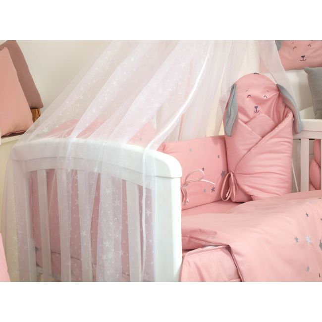 Paturica De Infasat Multifunctionala Fluffy Bumbac Roz 78x78cm, Amy Pjb80164