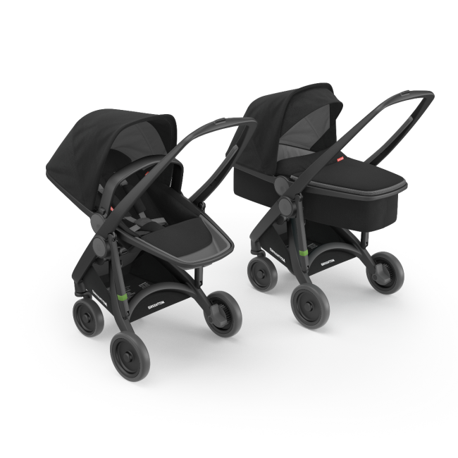 Carucior 2 In 1, Greentom, 100% Ecologic, Black Black KRTABCDBLACKBLACK