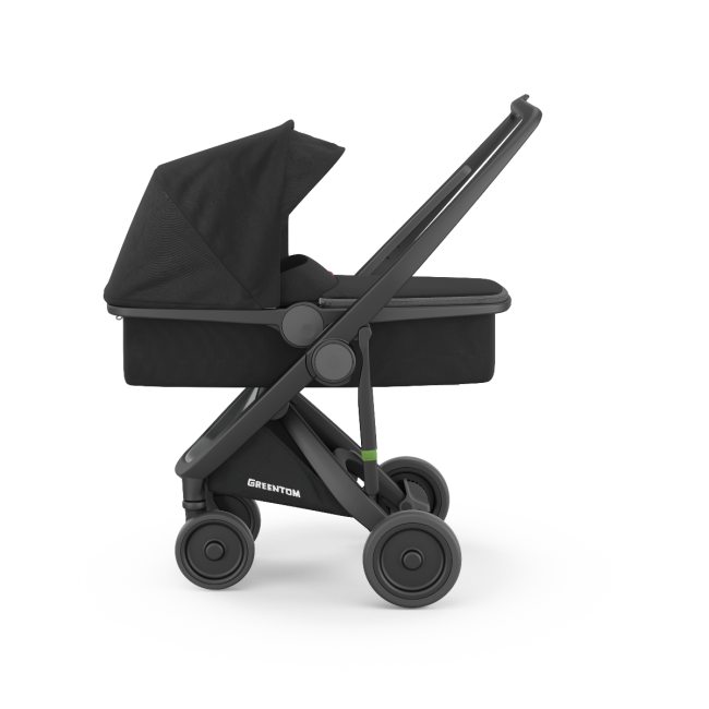 Carucior 2 In 1, Greentom, 100% Ecologic, Black Black KRTABCDBLACKBLACK