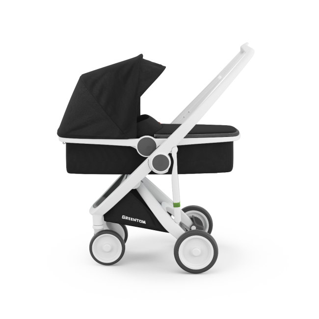 Carucior 2 In 1, Greentom, 100% Ecologic, White Black KRTABCDWHITEBLACK