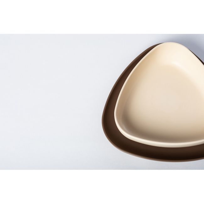 Set 2 farfurii, eKoala, BIOplastic, White/Brown KRTEK146