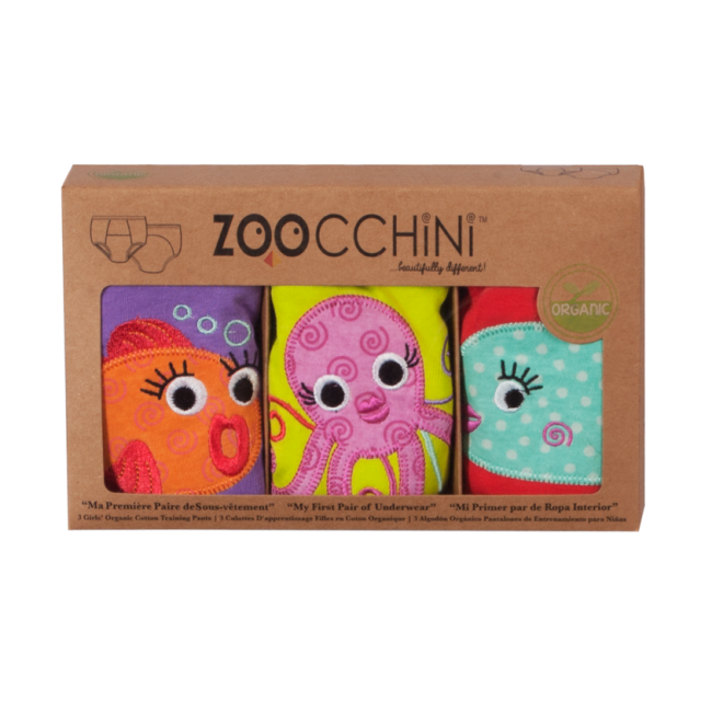 Set 3 Chilotei Antrenament, Zoocchini, Fetita, 2-3 ani, 100% Bumbac Organic, Ocean KRT5786